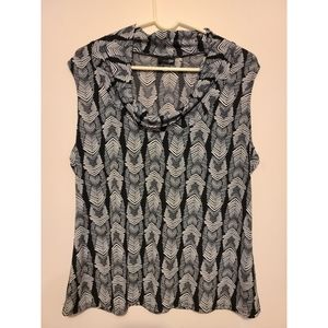 🆕️ East 5th Patterned Cowl Neck Blouse Top